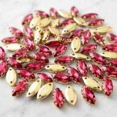 Cristal Ojo Gato Fucsia 5x10mm
