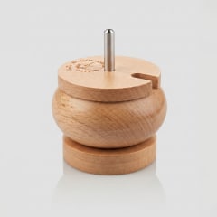 Cuenco  de madera para hilar mostacillas