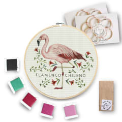 Mini Kit para bordar Flamenco Chileno