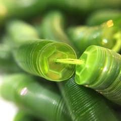 Lentejuela 4mm transparente verde