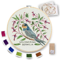 Kit para bordar Golondrina Bermeja XL