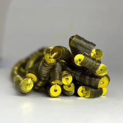 Lentejuela 6mm Amarillo Metalico