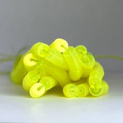 Lentejuela 4mm amarillo fluor transparente