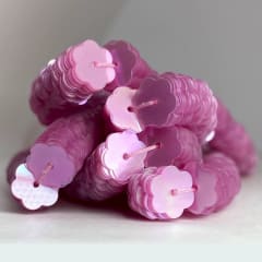 Lentejuela plana jazmín 8mm 233 Rosado Aperlado
