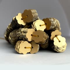 Lentejuela Jazmin 6mm Oro mate 401