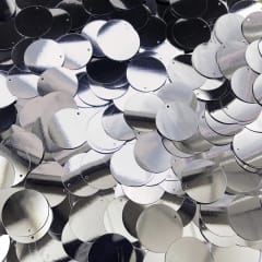 Lentejuela 20mm metálica Plata