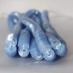 Lentejuela 5mm Celeste Transparente