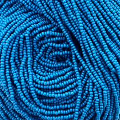 Mostacillas calibradas No.11 Azul plumbago fuerte