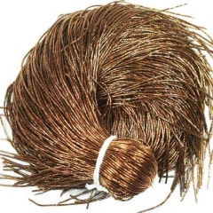 Alambre Frances Bullion Nakshi 0.7mm Oro Oscuro