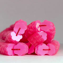 Lentejuela Jazmin 6mm Rosa 265 transparente