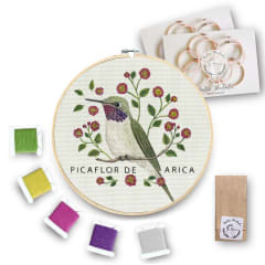 Mini Kit para bordar Picaflor de Arica