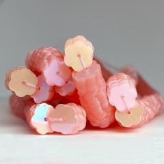 Lentejuela Jazmin 6mm Rosado claro 224 transparente