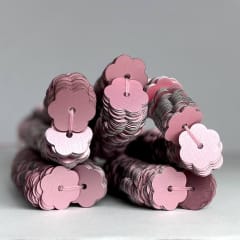 Lentejuela Jazmin 6mm Rosa mate 409