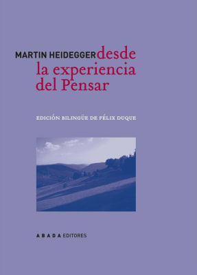 Desde la experiencia del pensar (Ed. bilingüe)