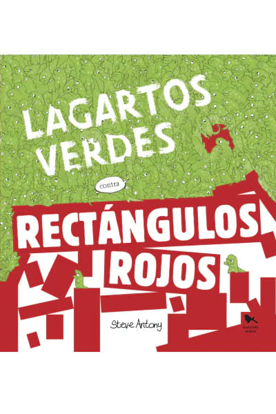 Lagartos verdes rectángulos rojos 2