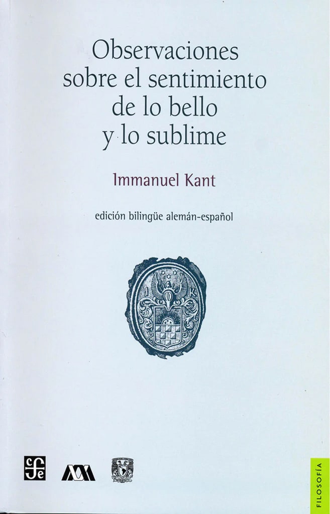 Observaciones sobre el sentimiento de lo bello y lo sublime 1
