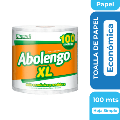Toalla de Papel Doble hoja XL. Abolengo