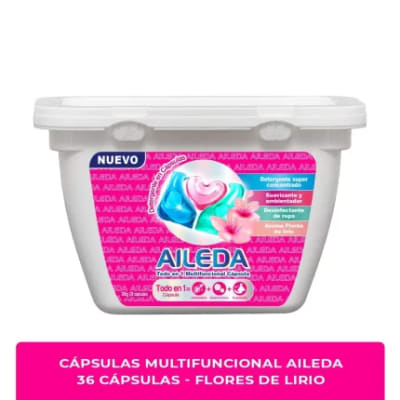 Detergente En Cápsula 3 en 1, 36 Cápsulas. Aileda