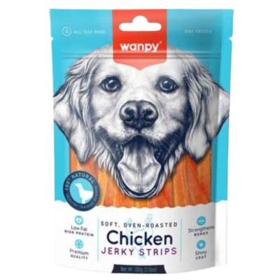 CHICKEN JERKY STRIP 100 gramos 1