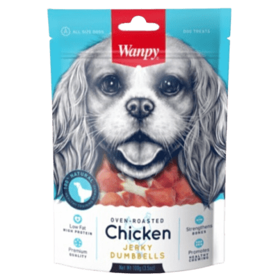 CHICKEN JERKY DUMBBELLS 100 gramos 1