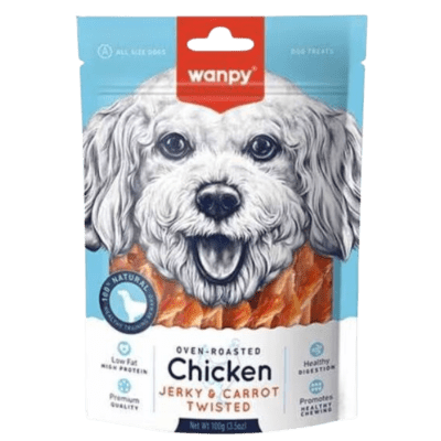 CHICKEN JERKY & CARROT STICKS 100 gramos 