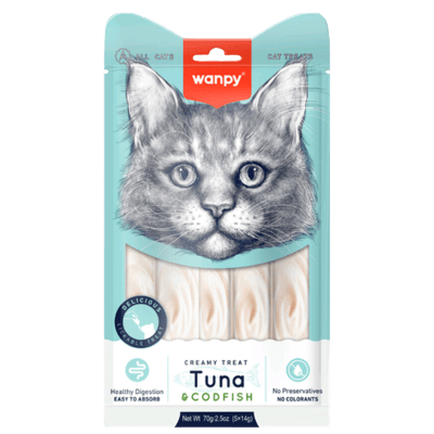 CREAMY LICKABLE TREAT - TUNA & CODFISH 70 gramos 