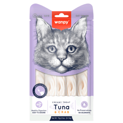 CREAMY LICKABLE TREAT - TUNA & CRAB 70 gramos 