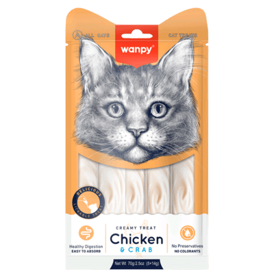 CREAMY LICKABLE TREAT - CHICKEN & CRAB 70 gramos 1