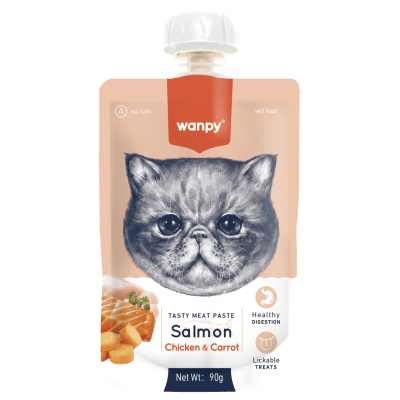 TASTY MEAT PASTE: SALMON + CHIKEN & CARROT 90 gramos 