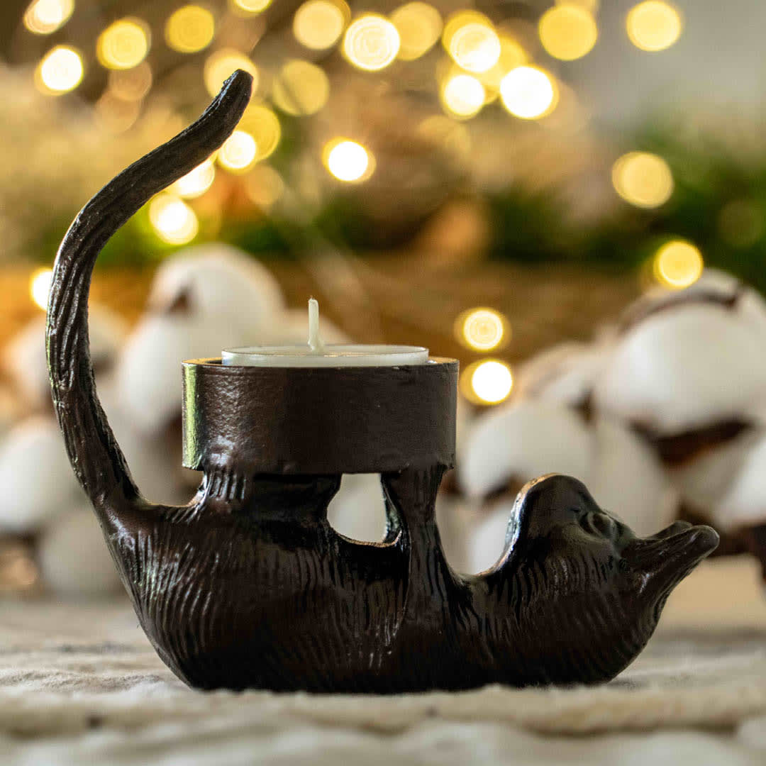 Portavelas gato La Pajarera Deco