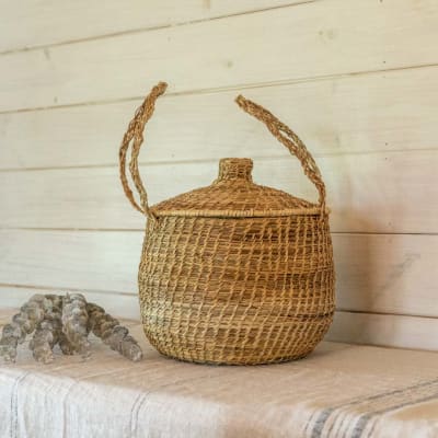 Canasto Cebollero con tapa de manila