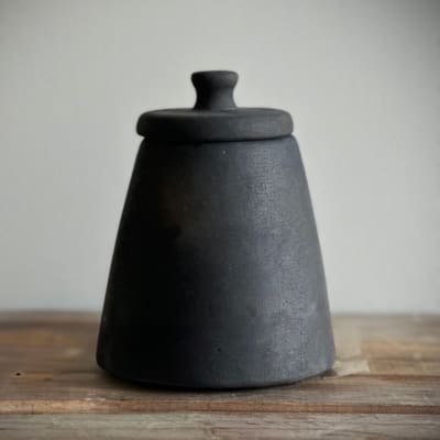 Azucarero negro terracota