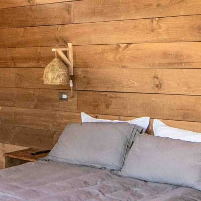 Lámpara Aplique Pajarera de Junquillo de Manila Talla S + Escuadra