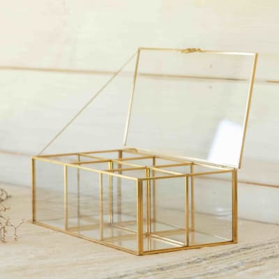 Caja organizadora de vidrio