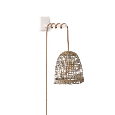 Lámpara Aplique de Manila punto Ralo Talla S + Soporte Blanco