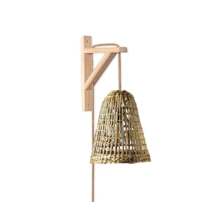 Lámpara Aplique de Manila punto Liso Talla M + Escuadra