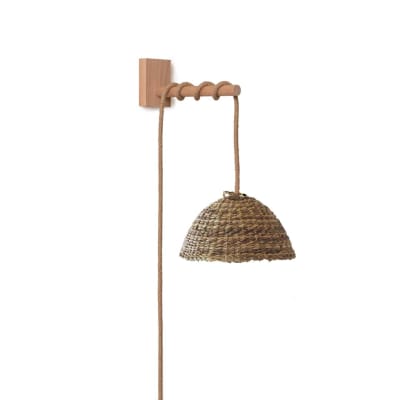 Lámpara Aplique Quilcha de Manila Talla S + Soporte de Raulí