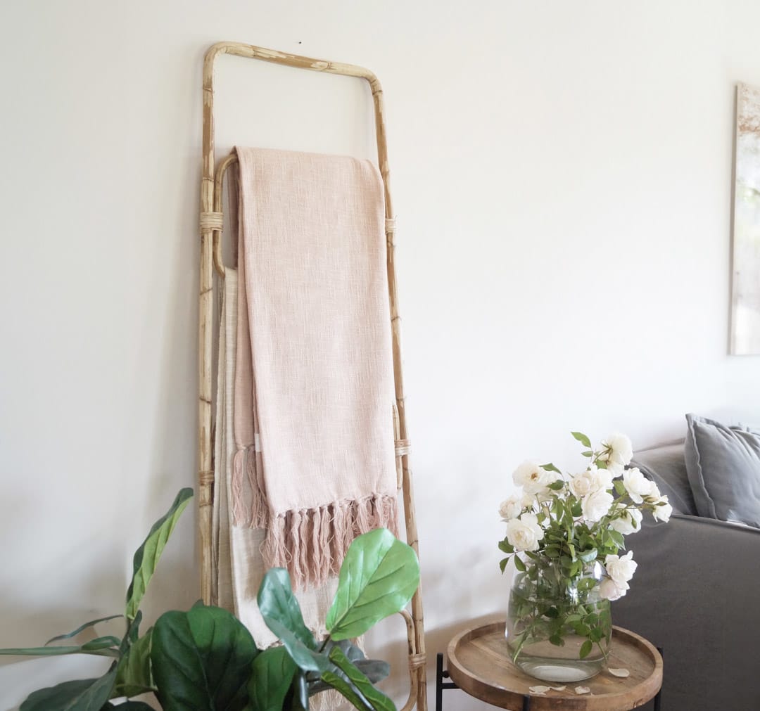 Escalera decorativa de bambú1