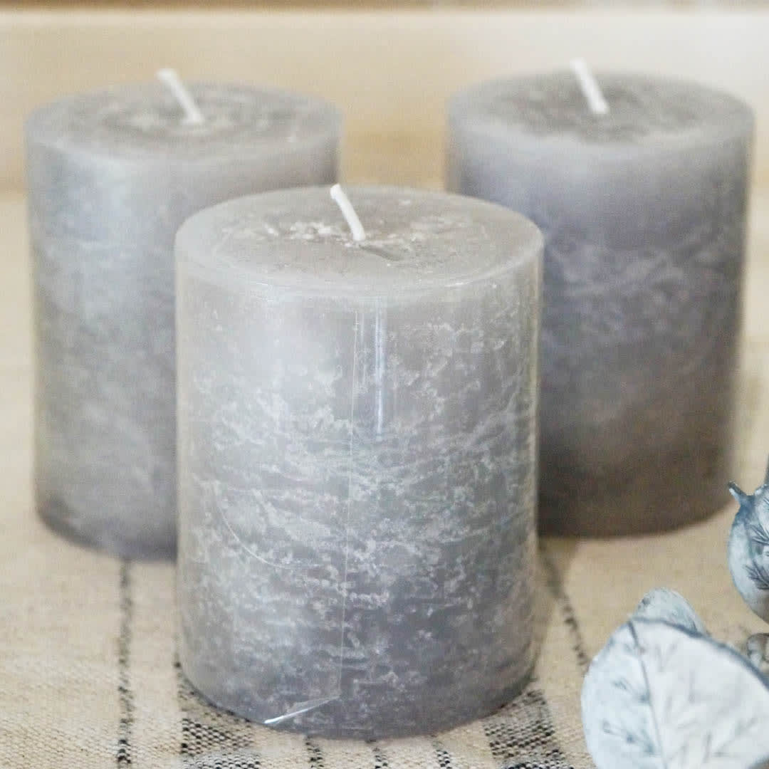 Vela rústica gris perla (scented candle)3