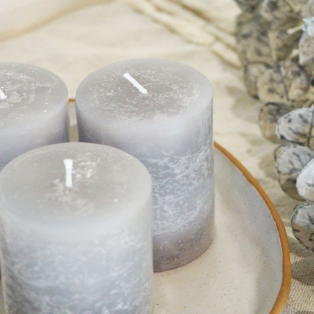 Vela rústica gris perla (scented candle)2