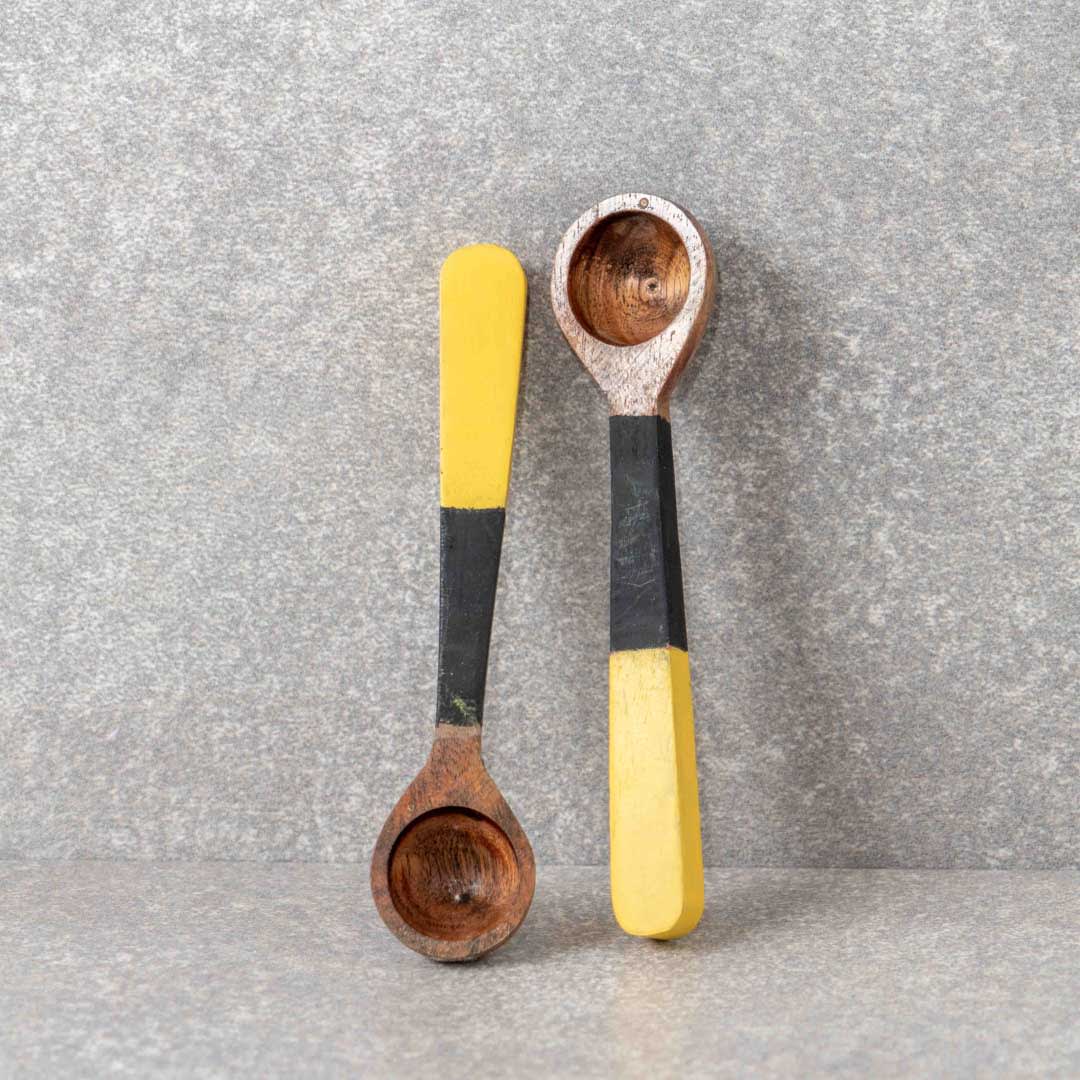 Set 2 cucharas tricolor de madera1