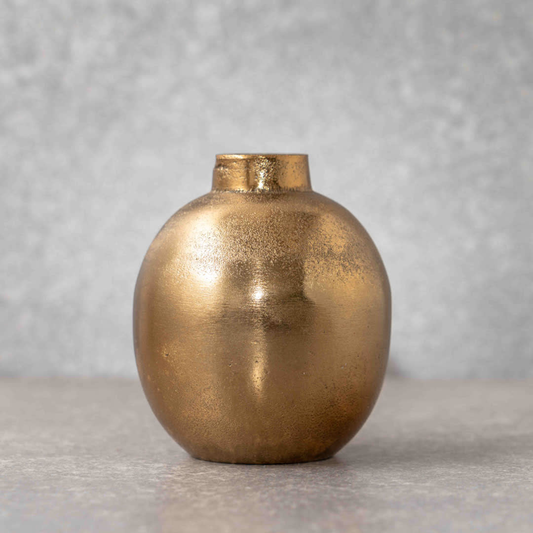 Candelabro oval dorado envejecido 1