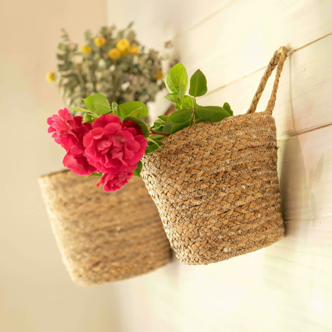Canasto colgante de fibra natural1