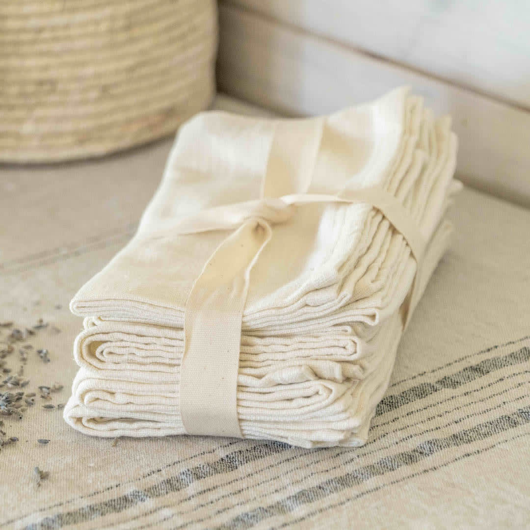 Set 6 servilletas Provenzal blanco crema1
