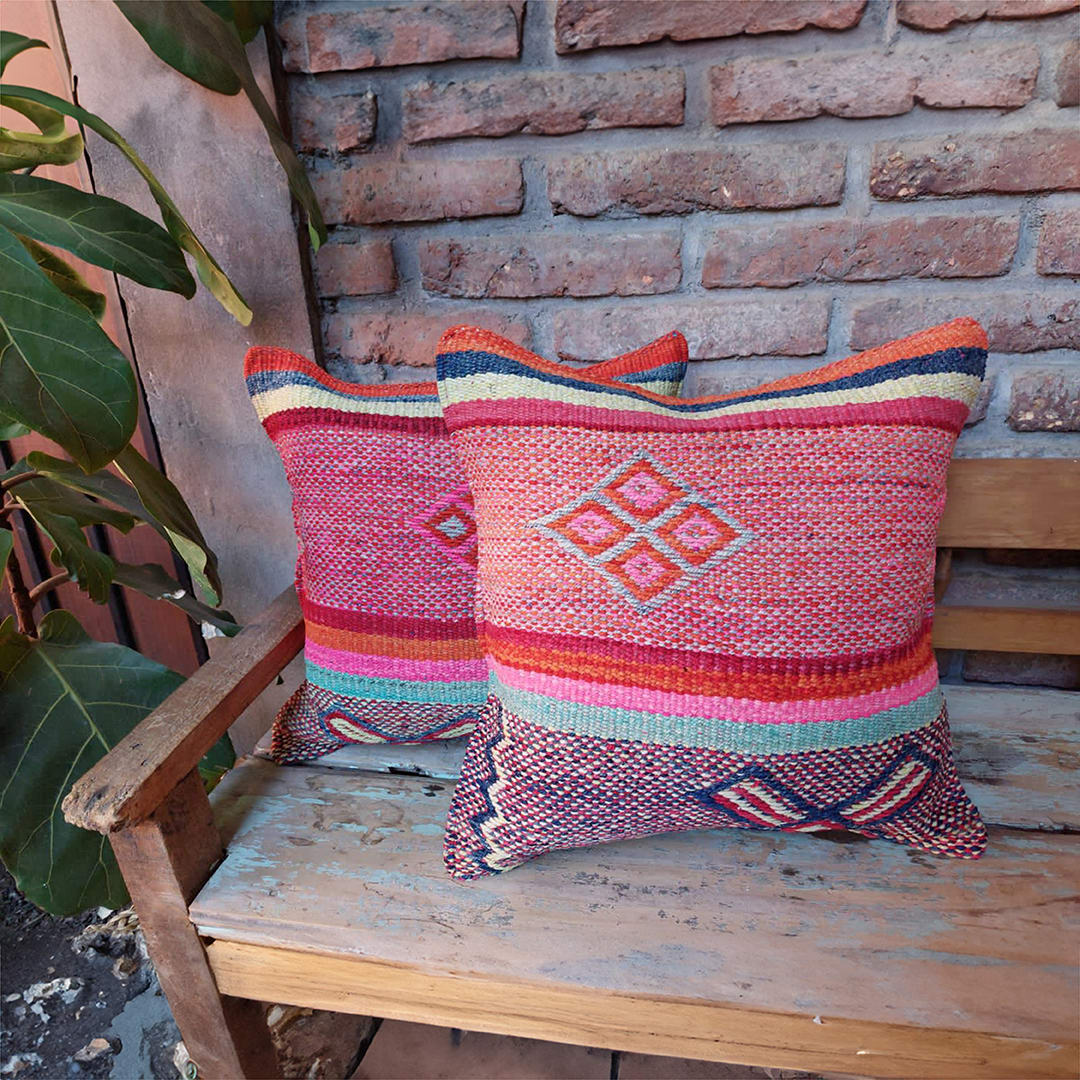 Cojín de Aguayo Rombos Multicolor1