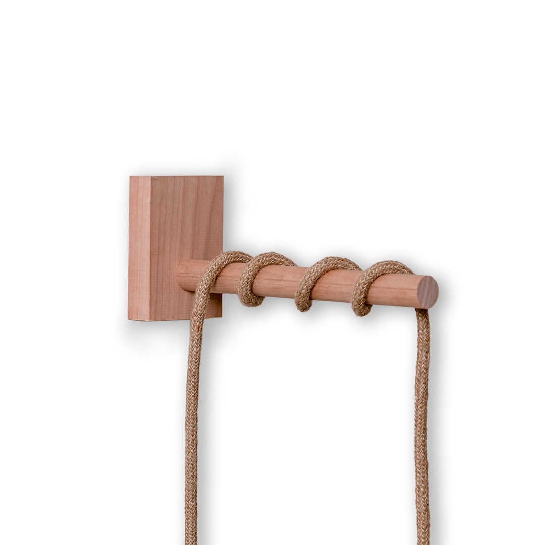 Lámpara Aplique Borde Intercalado de Fibra Natural + Soporte de Raulí3