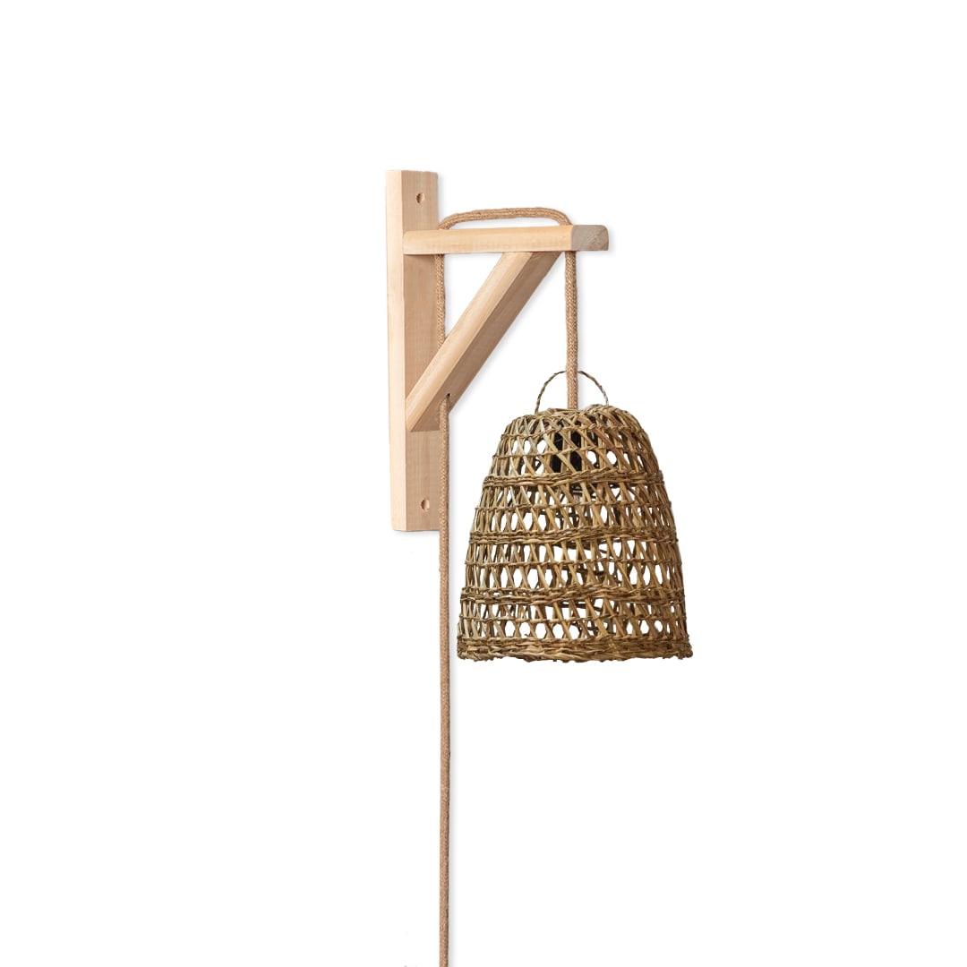 Lámpara Aplique de Manila Punto Coo Talla S + Escuadra1