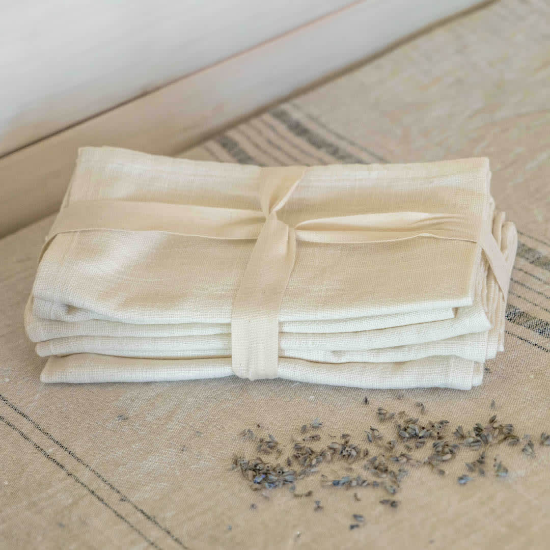 Set 6 servilletas Provenzal blanco crema3