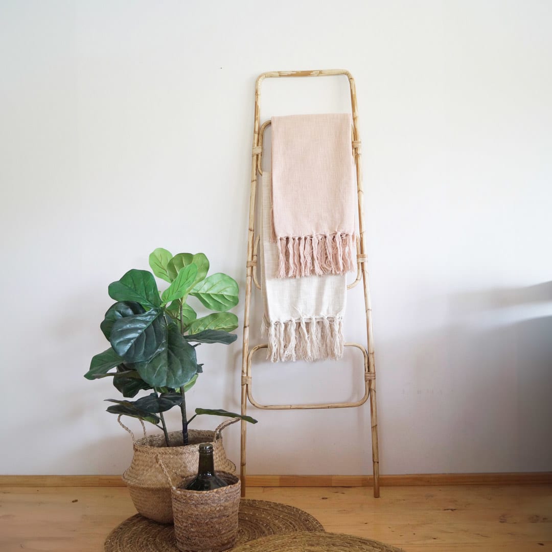 Escalera decorativa de bambú2