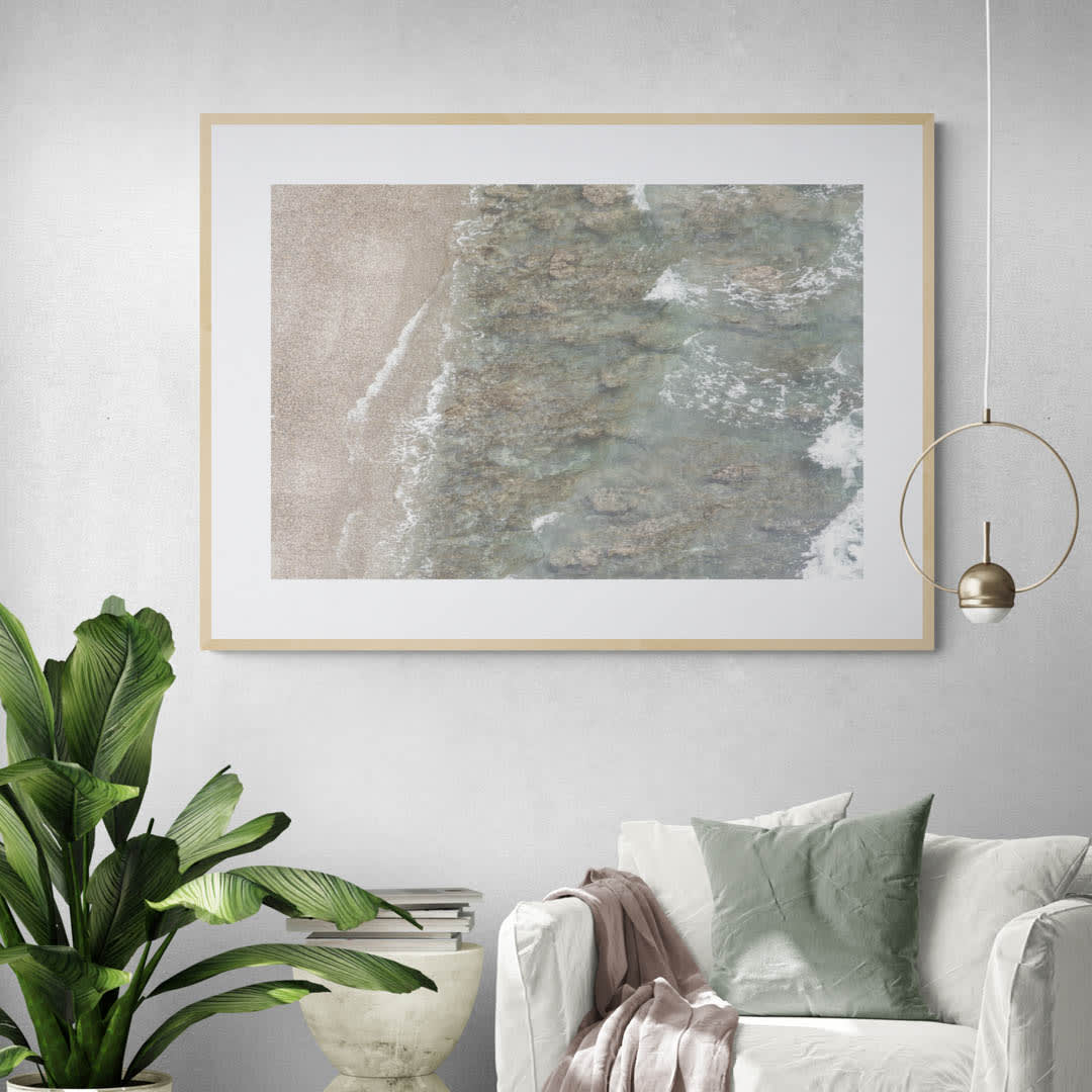 Cuadro paisaje marino colores pasteles1